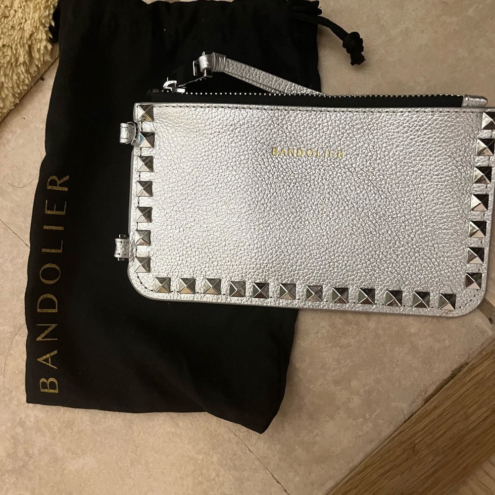 Silver Bandolier wrist bag